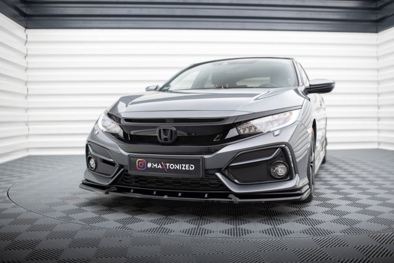 Maxton Front Ansatz für Honda Civic Sport Mk 10 schwarz Hochglanz HO-CI-10-SPORT-FD1-G