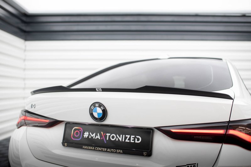 Maxton Spoiler CAP für BMW i4 M-Paket G26 schwarz Hochglanz BM-I4-G26-MPACK-CAP1-G