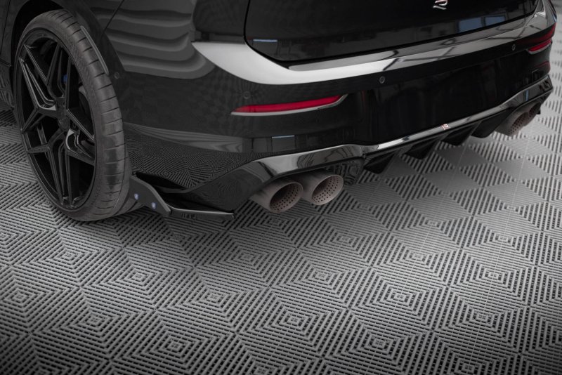 Maxton Heck Ansatz Flaps Diffusor V.5 + Flaps VW Golf R Mk8 VW-GO-8-R-RSD5G+RSF1B