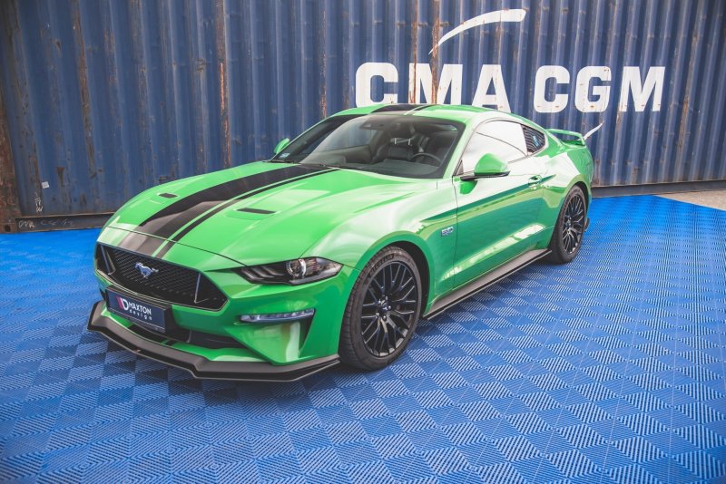 Maxton Street Pro Seitenschweller Ansatz für V.1 für Ford Mustang GT Mk6 Facelift FOMU6FGTCNC-SD1BRB