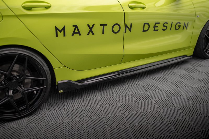 Maxton Seitenschweller Ansatz für V.5 BMW 1er F40 M-Paket/ M135i  schwarz Hochglanz BM-1-40-M-SD3-G