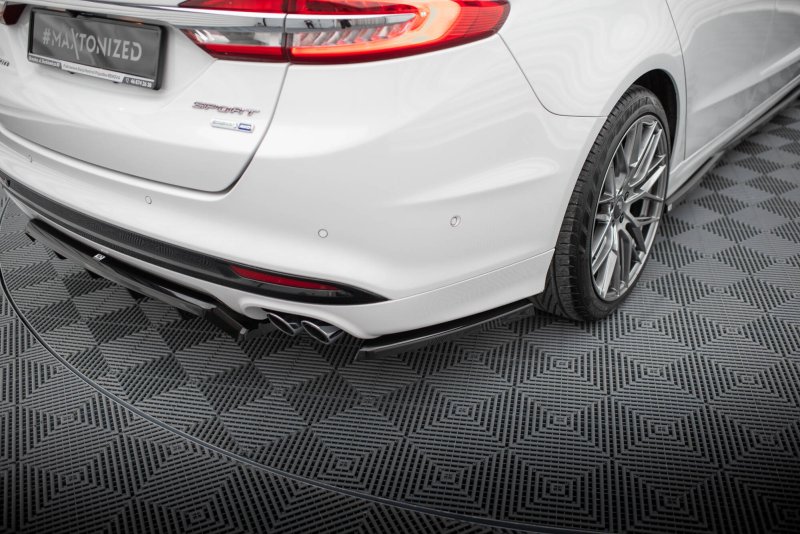 Maxton Heck Ansatz Flaps Diffusor Ford Mondeo Sport Mk5 Facelift / Fusion Sport Mk2 Facelift schwarz Hochglanz FO-MO-5F-SPORT-RSD1-G