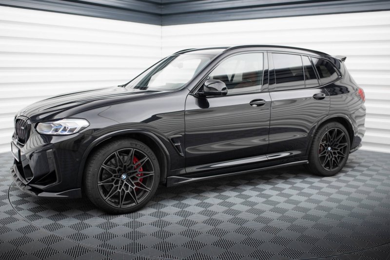 Maxton Seitenschweller Ansatz BMW X3 M F97 / F97 Facelift schwarz Hochglanz BM-X3M-F97F-SD1-G