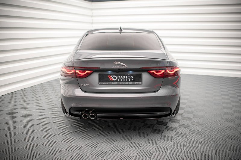 Maxton Heck Ansatz Flaps Diffusor für Jaguar XF R-Sport Mk2 schwarz Hochglanz JA-XF-2-RSPORT-RSD1-G