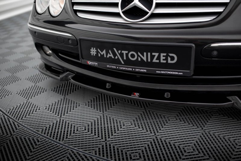 Maxton Front Ansatz V.2 für Mercedes-Benz CLK W209 schwarz Hochglanz ME-CLK-209-FD2-G