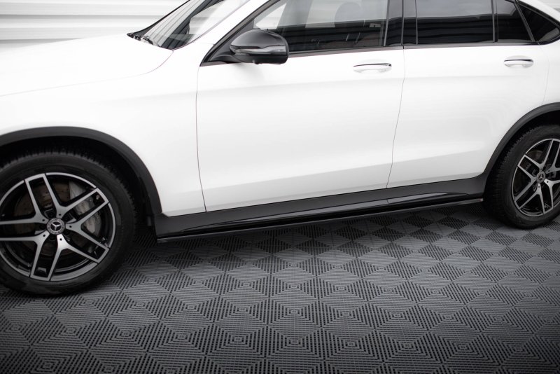 Maxton Seitenschweller Ansatz V.3 Mercedes-Benz GLC Coupe AMG-Line C253 schwarz Hochglanz ME-GLC-C253F-AMGLINE-SD3-G