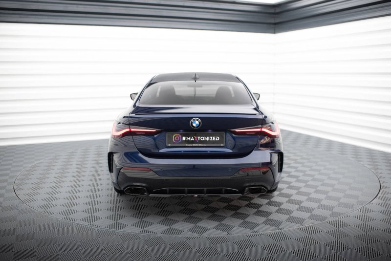 Maxton Mittlerer Cup Diffusor Heck Ansatz BMW 4er M440i G22 / G23 / G22 Facelift / G23 Facelift schwarz Hochglanz BM-4-G22-MPACK-RD2-G