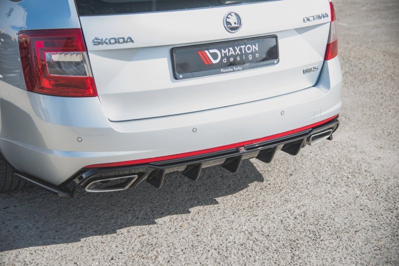 Maxton Diffusor Heck Ansatz V.2 für Skoda Octavia RS Mk3 / Mk3 FL Hatchback / Kombi SK-OC-3-RS-RS2G+RS2RG-ON