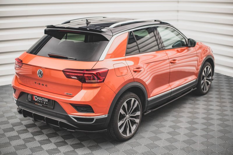 Maxton Heck Ansatz Flaps Diffusor für Volkswagen T-Roc Mk1 schwarz Hochglanz VW-T-ROC-1-RSD1-G
