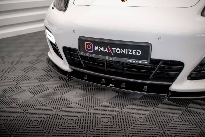 Maxton Front Ansatz V.1 für Porsche Panamera Turbo Sport Design Package 970 schwarz Hochglanz PO-PA-970-TURBO-FD1-G