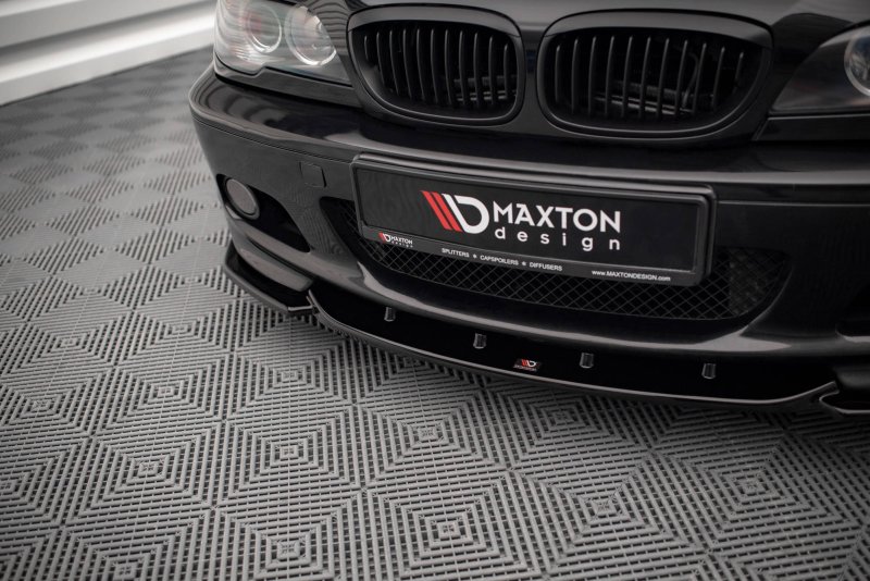 Maxton Front Ansatz V.2 für BMW 3er Coupe M-Paket E46 schwarz Hochglanz BM-3-46-C-MPACK-FD2-G