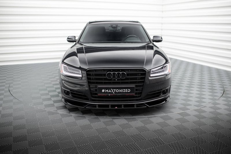 Maxton Front Ansatz Audi A8 D4 Facelift schwarz Hochglanz AU-A8-D4F-FD1-G
