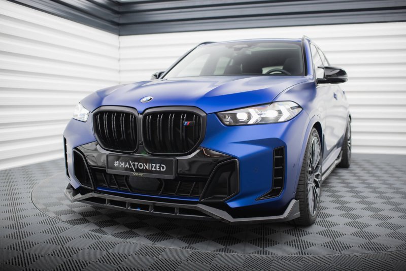Maxton Front Ansatz V.2 BMW X5 M-Paket G05 Facelift schwarz Hochglanz BM-X5-05F-MPACK-FD2G+FD2R-G