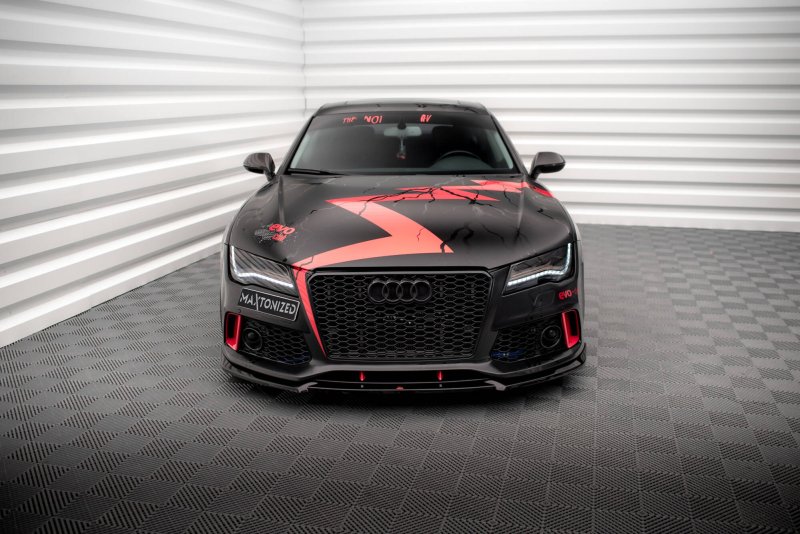 Maxton Front Ansatz Audi A7 RS7 Look C7 schwarz Hochglanz AU-A7-C7-RS7LOOK-FD1-G