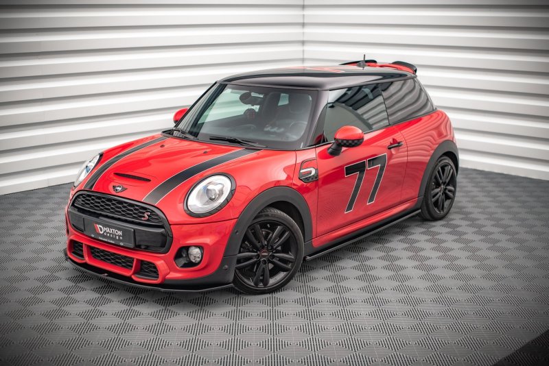 Maxton Seitenschweller Ansatz für Mini Cooper S John Cooper Works F56 schwarz Hochglanz MC-S-3-56-JCW-SD1-G
