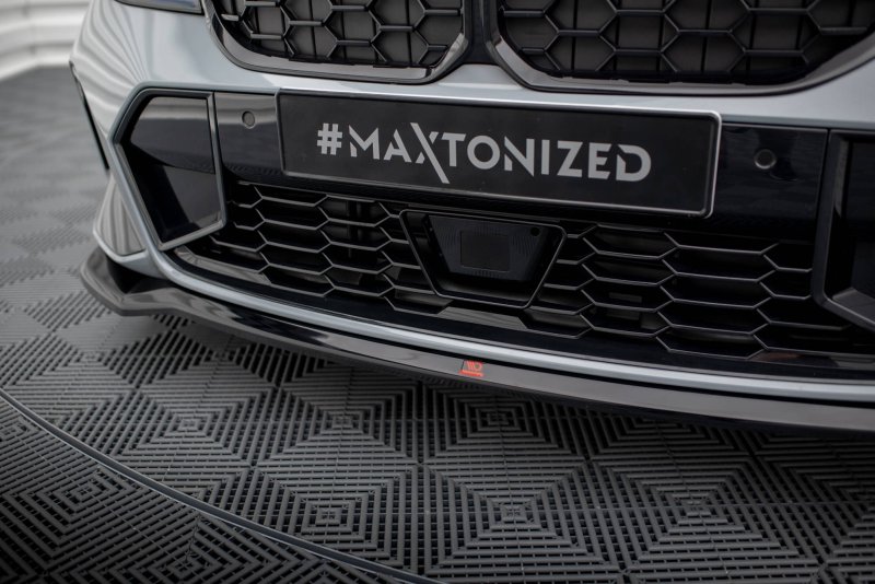 Maxton Front Ansatz V.2 für BMW 3er M340i / M-Paket G20 / G21 Facelift schwarz Hochglanz BM-3-G20F-MPACK-FD2-G