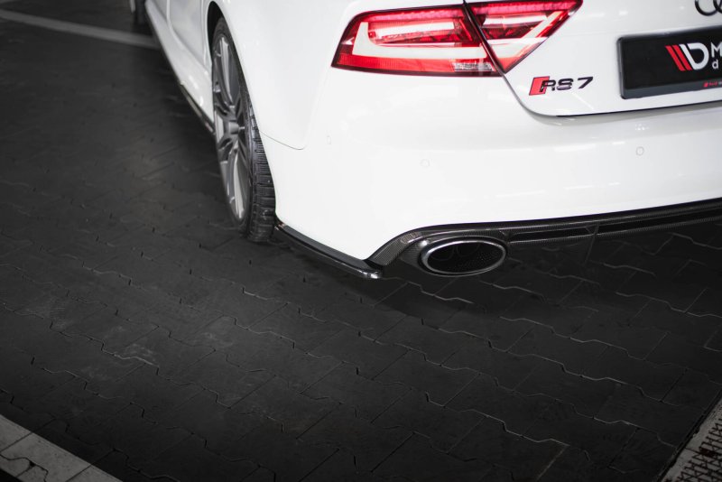 Maxton Heck Ansatz Flaps Diffusor V.2 Audi RS7 C7 schwarz Hochglanz AU-RS7-1F-RSD2-G