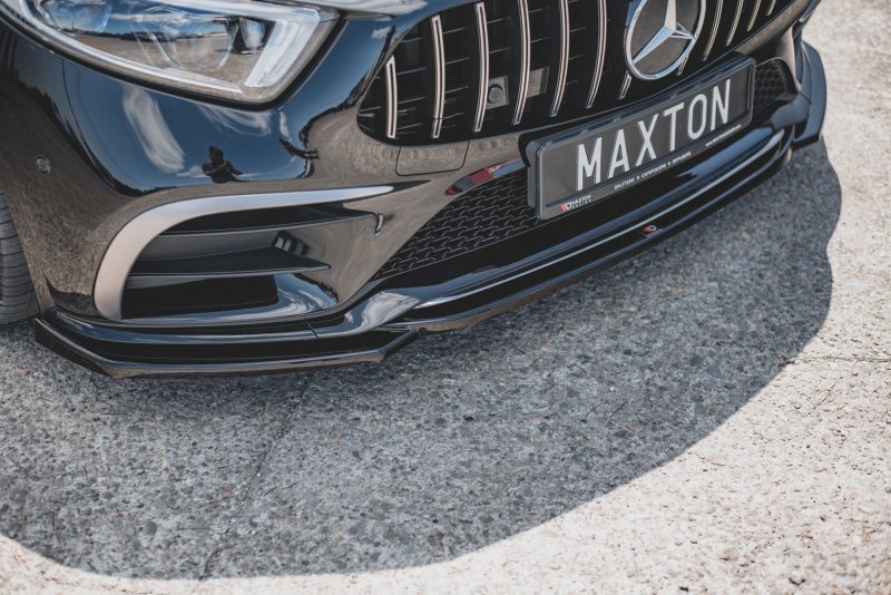 Maxton Front Ansatz V.1 für Mercedes-Benz CLS AMG-Line C257 schwarz Hochglanz ME-CLS-257-AMGLINE-FD1-G