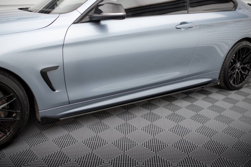 Maxton Side Flaps BMW 4er Coupe / Gran Coupe / Cabrio M-Paket F32 / F36 / F33 schwarz Hochglanz BM4F32MPACKCNC-SF1-G