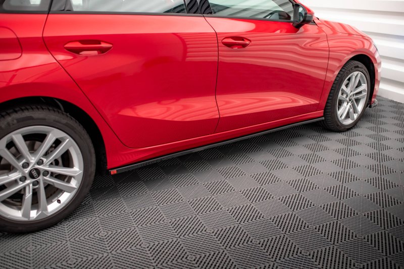 Maxton Seitenschweller Ansatz für Audi A3 8Y schwarz Hochglanz AU-A3-8Y-SD1-G