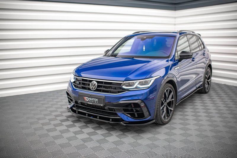 Maxton Front Ansatz V.3 für Volkswagen Tiguan R / R-Line Mk2 Facelift schwarz Hochglanz VW-TI-2F-R-FD3-G