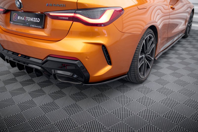 Maxton Heck Ansatz Flaps Diffusor V.5 BMW 4er M440i G22 / G23 / G22 Facelift / G23 Facelift schwarz Hochglanz BM-4-G22-MPACK-RSD5-G