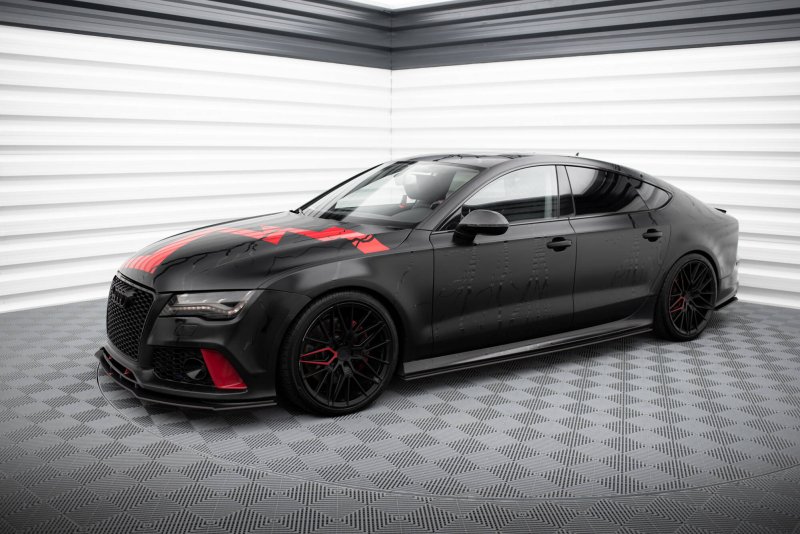 Maxton Street Pro Seitenschweller Ansatz Audi A7 RS7 Look C7 AUA7C7SLINECNC-SD1BRB