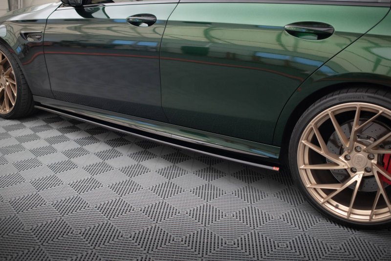 Maxton Seitenschweller Ansatz Mercedes-AMG E63 W213 Facelift schwarz Hochglanz ME-E-213F-63-SD1-G