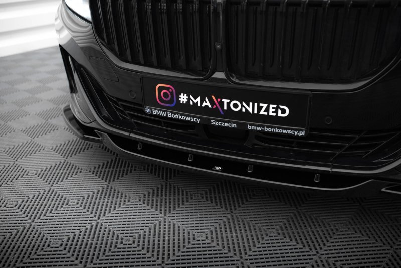 Maxton Front Ansatz V.2 BMW 7 G11 / G12 Facelift schwarz Hochglanz BM-7-11F-FD2-G