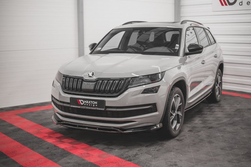 Maxton Front Ansatz für Skoda Kodiaq Mk1 Sportline/RS schwarz Hochglanz SK-KO-1-SL-FD1G+FD1R-G