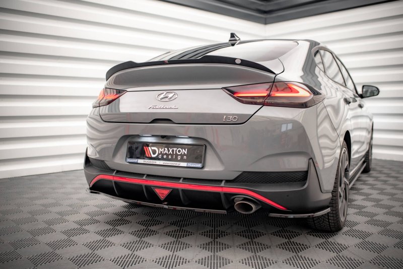 Maxton Spoiler CAP Abrisskante Hyundai I30 Fastback N-Line Mk3 schwarz Hochglanz HY-I30-3F-NLINE-FB-CAP1-G