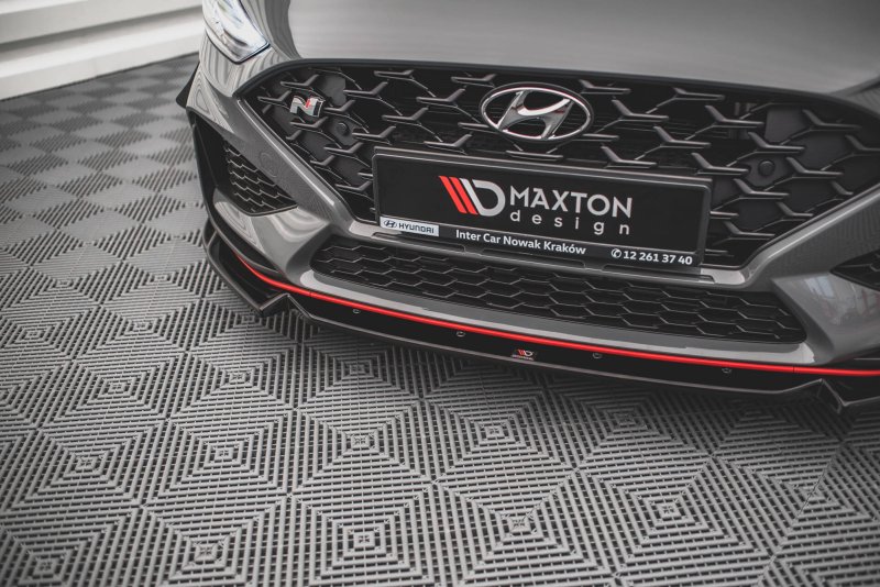Maxton Front Ansatz V.2 für Hyundai I30 N Hatchback/Fastback Mk3 Facelift schwarz Hochglanz HY-I30-3F-N-FD2-G