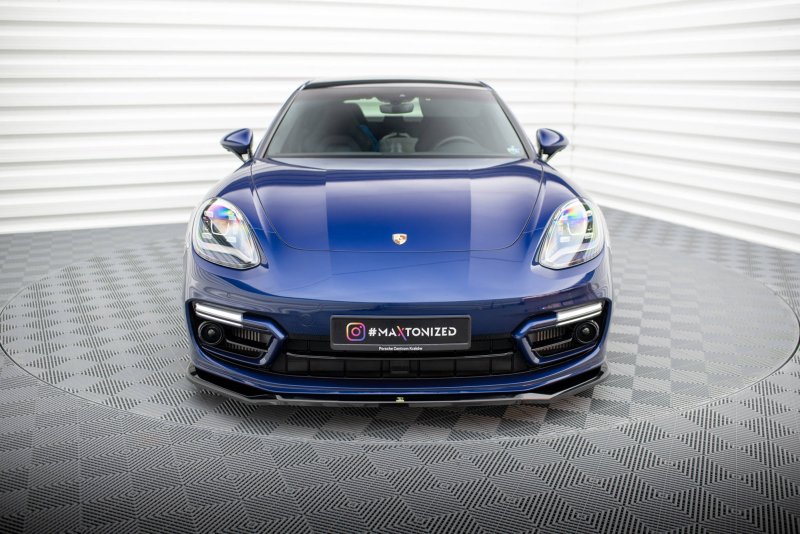 Maxton Front Ansatz V.1 für Porsche Panamera E-Hybrid 971 Facelift schwarz Hochglanz PO-PA-971F-H-FD1-G