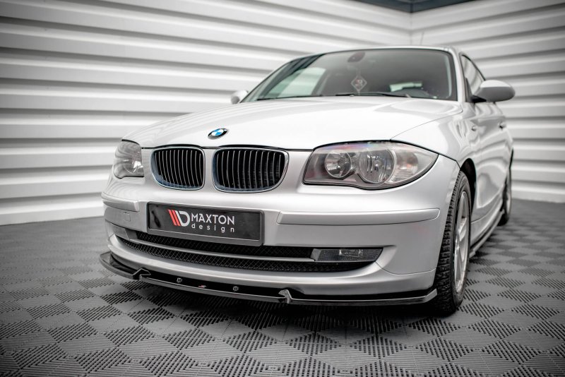 Maxton Front Ansatz V.3 BMW 1er E81 Facelift schwarz Hochglanz BM-1-81F-FD3-G