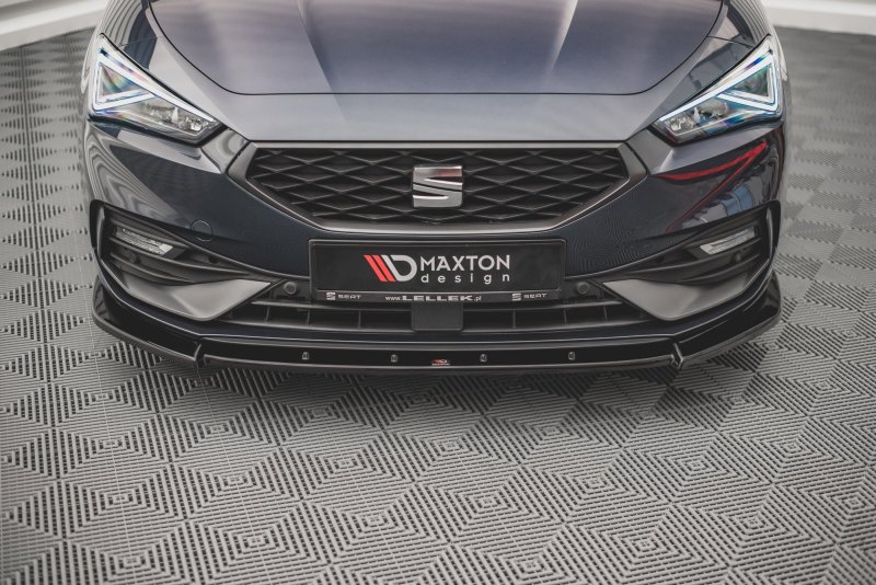 Maxton Front Ansatz V.1 für Seat Leon FR Mk4 schwarz Hochglanz SE-LE-4-FR-FD1-G