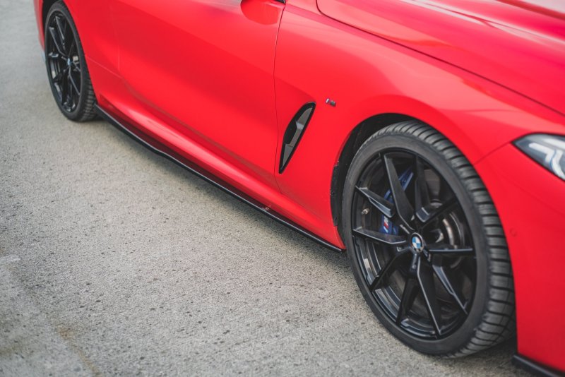 Maxton Seitenschweller Ansatz für BMW 8 Coupe M-Paket G15 schwarz Hochglanz BM-M850-G15-SD1-G