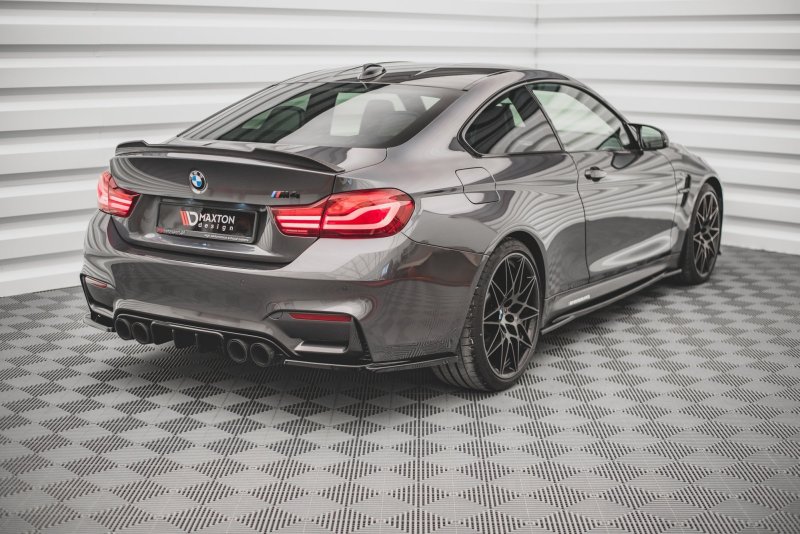 Maxton Heck Ansatz Flaps Diffusor V.2 für BMW M4 F82 schwarz Hochglanz BM-4-82-M-RSD2-G