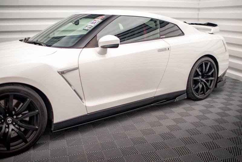 Maxton Seitenschweller Ansatz für + Flaps Nissan GTR R35 Facelift NI-GTR-4F2-SD1G+S