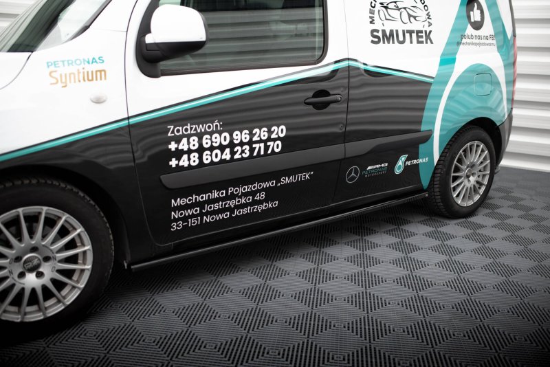 Maxton Seitenschweller Ansatz Mercedes-Benz Citan W415 schwarz Hochglanz ME-CI-1-SD1-G