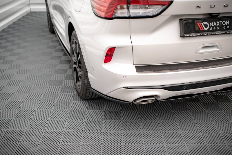 Maxton Heck Ansatz Flaps Diffusor für Ford Kuga ST-Line Mk3 Carbon Look FO-KU-3-STLINE-RSD1-C