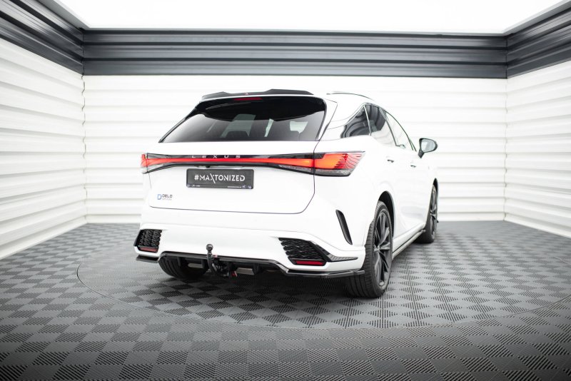 Maxton Spoiler CAP Abrisskante Lexus RX F-Sport Mk5 schwarz Hochglanz LE-RX-5-FSPORT-CAP1-G