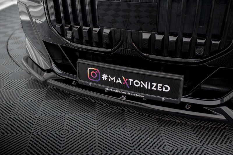 Maxton Front Ansatz V.2 für BMW 7 M-Paket / M760e G70 schwarz Hochglanz BM-7-G70-MPACK-FD2-G