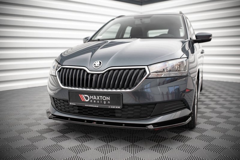 Maxton Front Ansatz für Skoda Fabia Mk3 Facelift schwarz Hochglanz SK-FA-3F-K-FD1-G