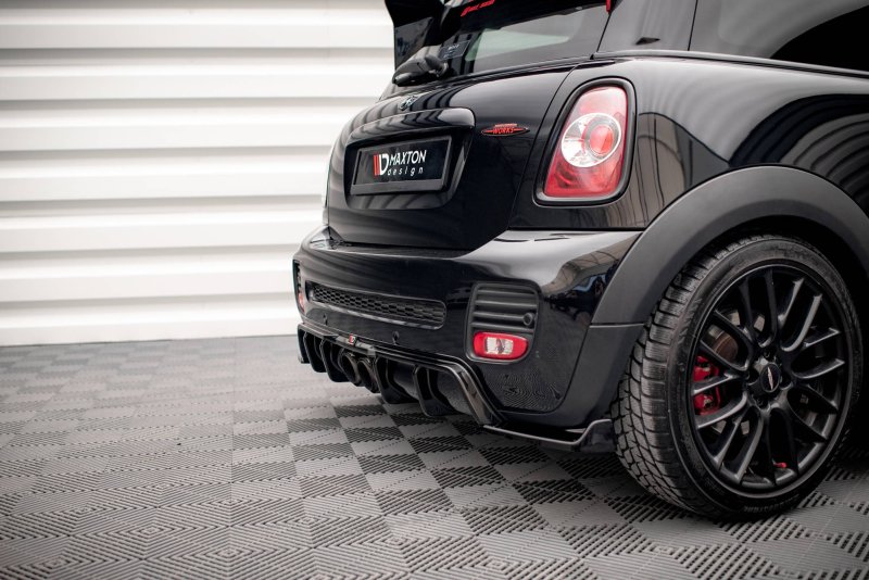 Maxton Diffusor Heck Ansatz für Mini Cooper John Cooper Works R56 schwarz Hochglanz MC-S-2-56-JCW-RS1-G