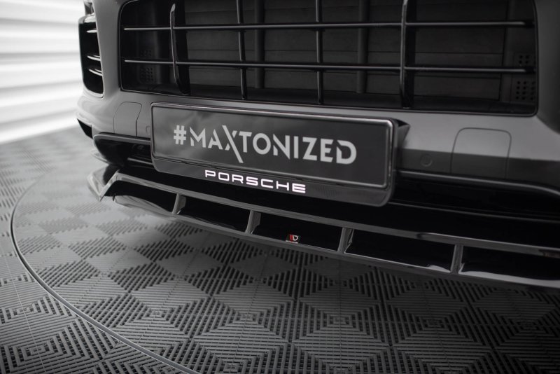 Maxton Front Ansatz Porsche Cayenne Sport Design Mk3 schwarz Hochglanz PO-CAY-3-SPORT-FD1G+FD1R-G
