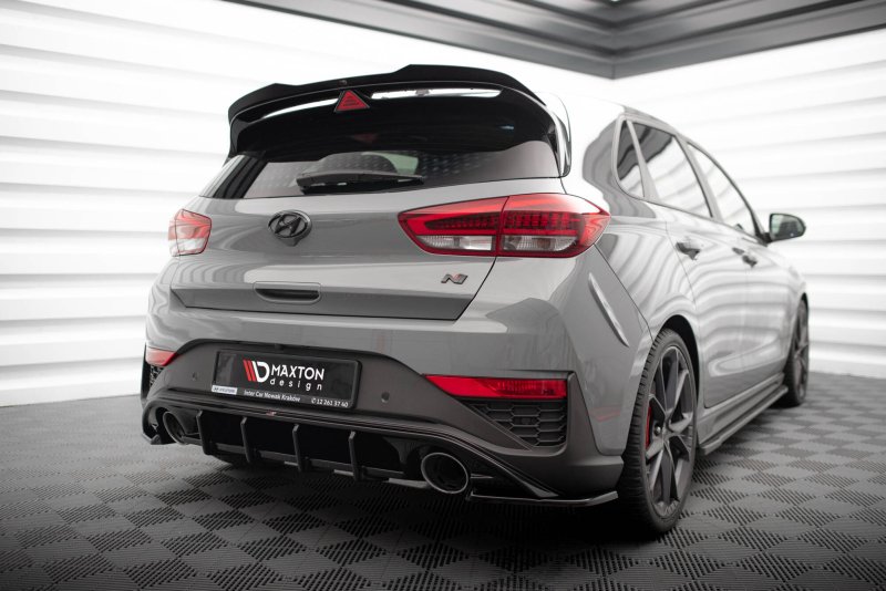 Maxton Heck Ansatz Flaps Diffusor V.5 Hyundai I30 N Hatchback Mk3 Facelift schwarz Hochglanz HY-I30-3F-N-RSD5-G
