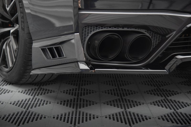 Maxton Heck Ansatz Flaps Diffusor Nissan GTR R35 Facelift schwarz Hochglanz NI-GTR-4F3-RSD1-G
