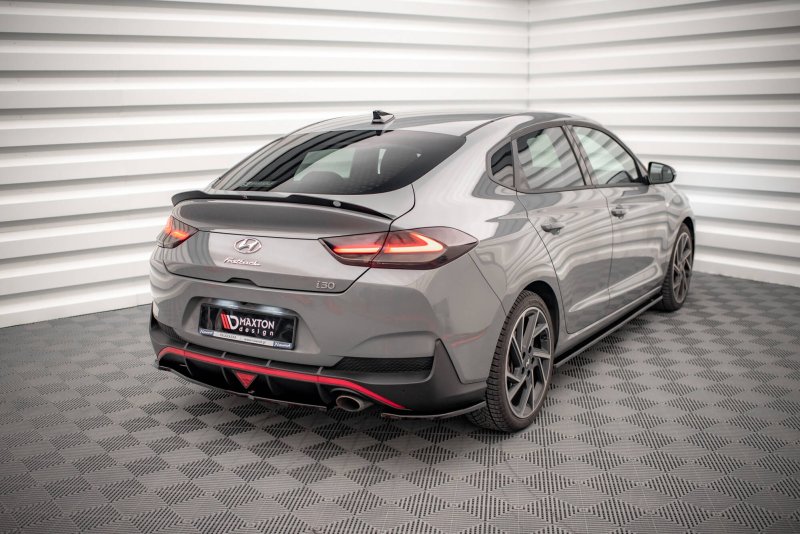 Maxton Heck Ansatz Flaps Diffusor Hyundai I30 Fastback N-Line Mk3 Facelift schwarz Hochglanz HY-I30-3F-NLINE-FB-RSD1-G