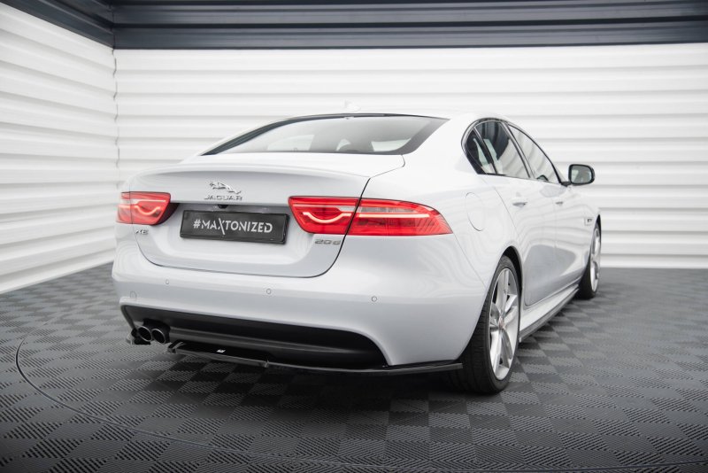 Maxton Heck Ansatz Flaps Diffusor Jaguar XE R-Sport X760 schwarz Hochglanz JA-XE-1-RSPORT-RSD1-G