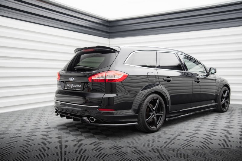 Maxton Spoiler CAP Abrisskante Ford Mondeo Kombi ST-Line Mk4 Facelift schwarz Hochglanz FO-MO-4-STLINE-K-CAP1-G